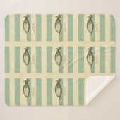 Narwhal Antiek walvis Waterverf Scientific Art Sherpa Deken (Voorkant (horizontaal))