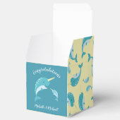 Narwhal-Baby shower Bedankdoosjes (Geopend)