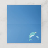 Narwhal Baby shower Blue Boy Whale (Buitenkant ongevouwen)