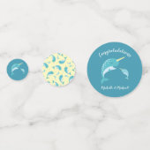 Narwhal-Baby shower Confetti (Achterkanten)