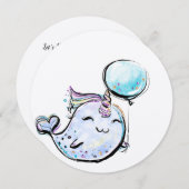 Narwhal Birthday Kaart (Voorkant / Achterkant)