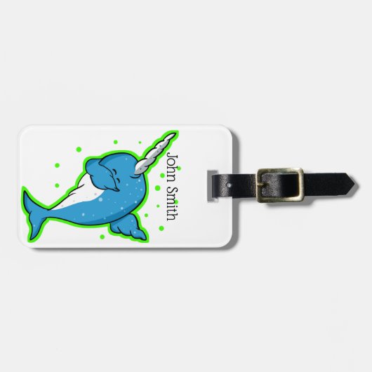 Narwhal Dabbing Bagagelabel (Voorkant horizontaal)