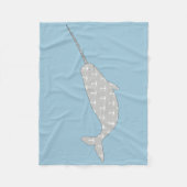 Narwhal-deken Fleece Deken (Voorkant)