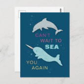 Narwhal Dolphin Friends Briefkaart (Voorkant / Achterkant)