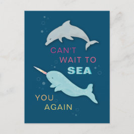 Narwhal Dolphin Friends Briefkaart