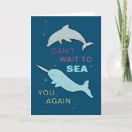 Narwhal Dolphin Friends Kaart