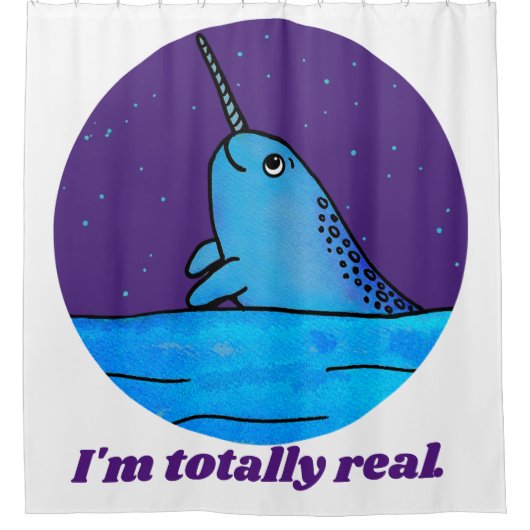 Narwhal Douchegordijn (Voorkant)