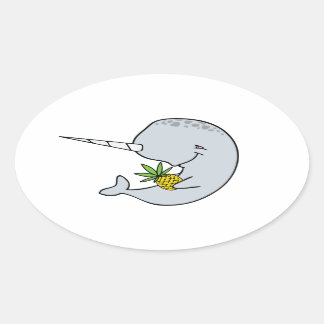 Narwhal en Ananas Stickers