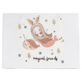 Narwhal en Mermaid met Bunny Ears Friends Groot Cadeauzakje (Voorkant)