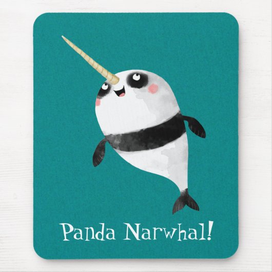 Narwhal en Panda in One Muismat (Voorkant)