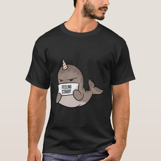 Narwhal Feeling Stabby T-shirt (Voorkant)