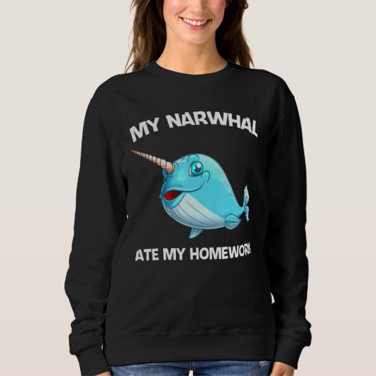 Narwhal For Kids Boys Girl Sea Whale Trui (Voorkant)