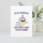 Narwhal Geweldige Myth Bedankkaart (Staand voorkant)