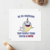 Narwhal Geweldige Myth Notitiekaartje (Voorkant / Achterkant in situ)
