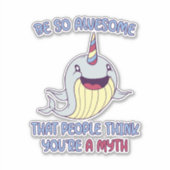 Narwhal Geweldige Myth Sticker (Voorkant)