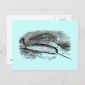 Narwhal Heart Briefkaart (Voorkant / Achterkant)