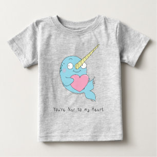 Narwhal Hugging a Heart Baby T-shirt