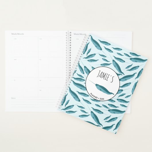 Narwhal in Blue Ocean Pattern Planner (Display)
