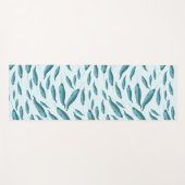 Narwhal in Blue Ocean Pattern Yogamat (Voorkant (horizontaal))