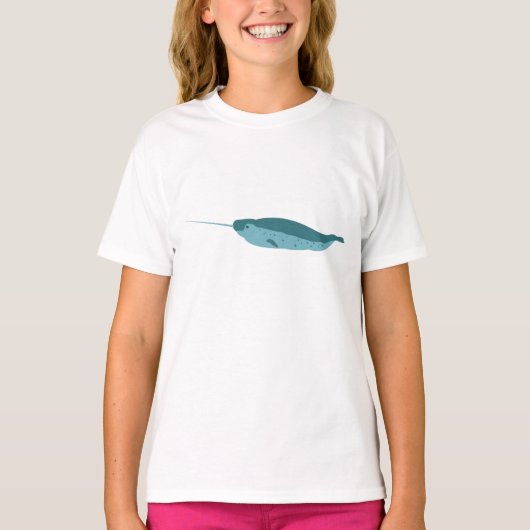 Narwhal in de Blauwe Oceaan T-shirt (Voorkant)