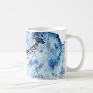 Narwhal in een spetter van waterverf koffiemok
