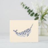 Narwhal in Stippen Briefkaart (Staand voorkant)