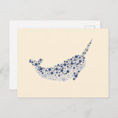 Narwhal in Stippen Briefkaart (Voorkant / Achterkant)