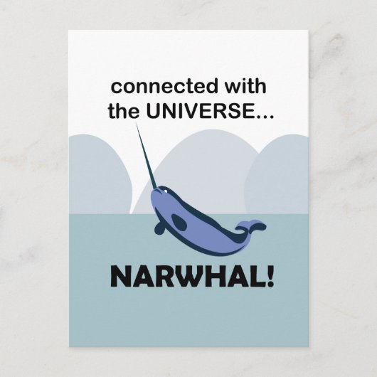 Narwhal is verbonden met het universum Narwhal Briefkaart (Voorkant)