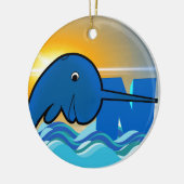 narwhal keramisch ornament (Links)