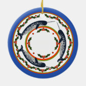 Narwhal Kerstversiering Keramisch Ornament (Achterkant)
