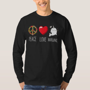Narwhal liefde vrede oceaan zoogdier walvis water t-shirt