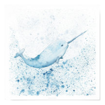Narwhal magique - Impression d'art 12x12