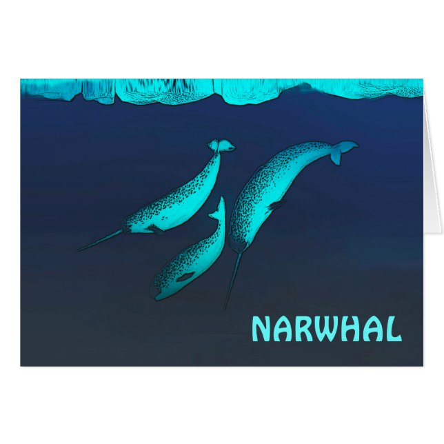 Narwhal onder het ijs (Voorkant Horizontaal)