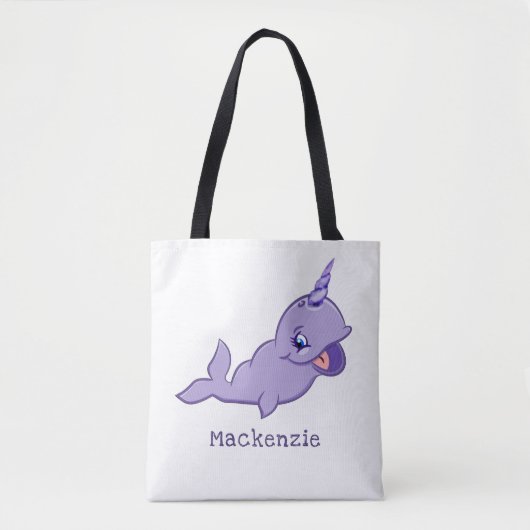Narwhal Paars | Lila Zee Unicorn Diaper Draagtas (Voorkant)