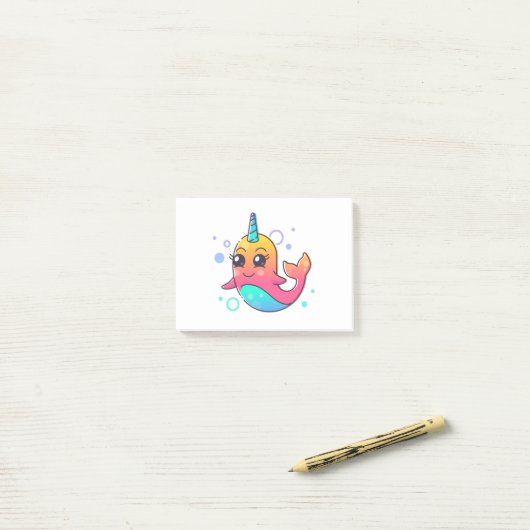 Narwhal Post-it® Notes (Op bureau)