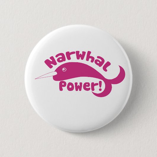 Narwhal Power Ronde Button 5,7 Cm (Voorkant)