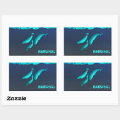 Narwhal Rechthoekige Sticker (Vel)