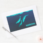 Narwhal Rechthoekige Sticker (Envelop)