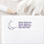Narwhal retouradres label wit (Insitu)