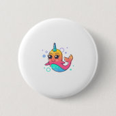 Narwhal Ronde Button 5,7 Cm (Voorkant)