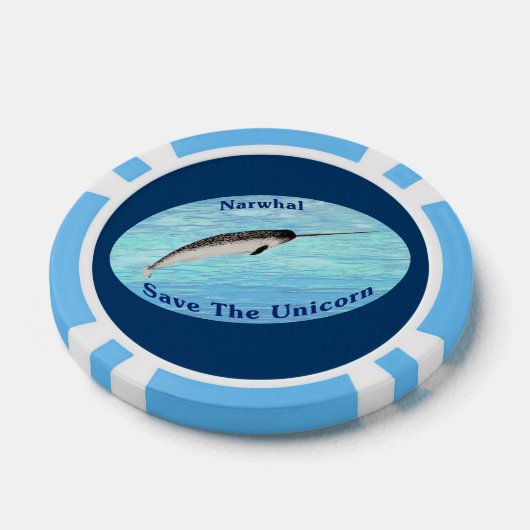 Narwhal - Save The Unicorn Poker Chips (Enkel)