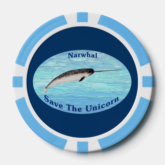 Narwhal - Save The Unicorn Poker Chips (Voorkant)