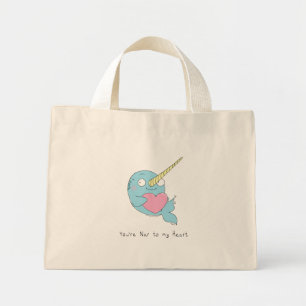 Narwhal serrant un coeur Saint-Valentin Sac fourre