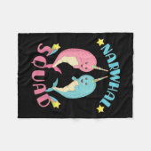 Narwhal Squad Schattige Kawaii Narwhals Narwhale Fleece Deken (Voorkant (Horizontaal))