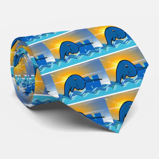 narwhal stropdas (Opgerold)