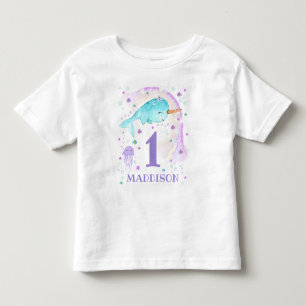 Narwhal T-shirt gepersonaliseerd meisje Narwhal T-