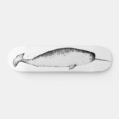 Narwhal Unicorn Magical Illustration Whale Art Skateboard (Horizontaal)