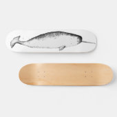 Narwhal Unicorn Magical Illustration Whale Art Skateboard (Horizontaal)