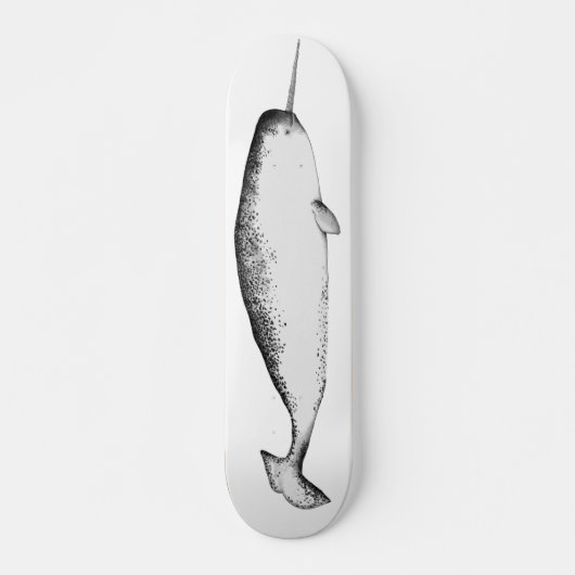 Narwhal Unicorn Magical Illustration Whale Art Skateboard (Voorkant)
