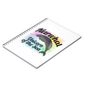 Narwhal Unicorn van het Zee, Cute Rainbow Notitieboek (Linkerzijde)